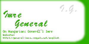 imre general business card